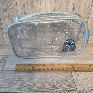 Clear Cosmetic Bag with Stitch Design